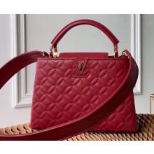Louis Vuitton Monogram Flower Capucines BB Bag M55360 Red