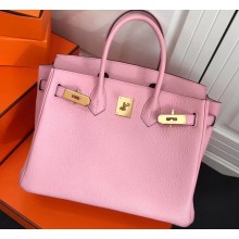 Hermes Birkin 25cm Bag Pink in Togo Leather With Gold Hardware