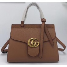 Gucci GG Marmont Mini Top Handle Bag 442622 Brown