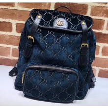Gucci GG Velvet Small Backpack Bag 574942 Blue
