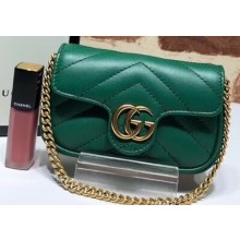 Gucci GG Marmont Matelassé Micro Bag 575161 Green