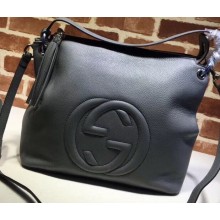 Gucci Soho Leather Large Hobo Bag 408825 Gray