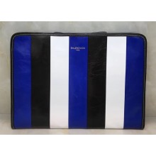 Balenciaga Bazar Pouch Clutch Bag Blue/White/Black