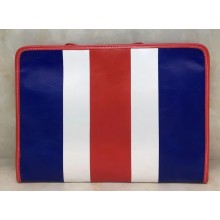 Balenciaga Bazar Pouch Clutch Bag Blue/White/Red