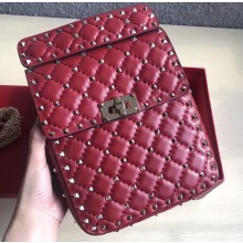 Valentino Rockstud Spike Vertical Phone Bag 0124 Red 2019