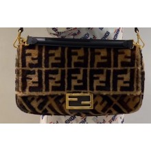 Fendi Mink FF Motif Large Baguette Bag 2019