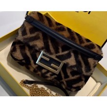 Fendi Mink FF Motif Mini Baguette Bag 2019