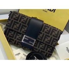 Fendi All-Over FF Motif Brown fabric Baguette Belt Bag 2019