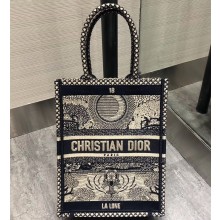 Dior Vertical Book Tote Bag Tarot Embroidered Canvas 2020