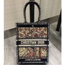 Dior Vertical Book Tote Bag Tarot Embroidered Canvas 2020