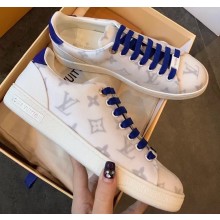 Louis Vuitton Monogram-print Frontrow Sneakers White/Blue 2020