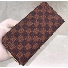 Louis Vuitton Zippy Wallet Damier Ebene Canvas N60046 Pink