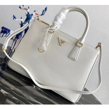 Prada Galleria Medium Saffiano Leather Bag 1BA274 White