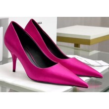 Balenciaga Heel 8cm Satin Pumps Fuchsia 2020