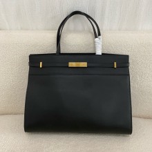 SAINT LAURENT Manhattan Shopping Bag in smooth leather black 2024(original quality)