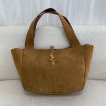 saint laurent le 5 à 7 bea bag in suede leather camel 2024(original quality)