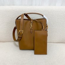Saint Laurent le 37 large Bag in shiny leather brown(original quality)