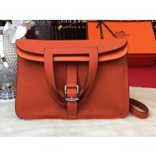 Hermes Halzan Tote Bag in Original Togo Leather Orange