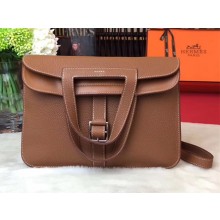 Hermes Halzan Tote Bag in Original Togo Leather Khaki
