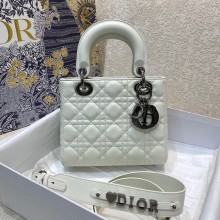 DIOR WHITE Cannage lambskin LADY DIOR MY ABCDIOR BAG 2021