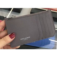 Saint Laurent Paris Classic 5 Fragments Zip Case Pouch 458583 Gray