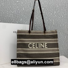 Celine striped canvas tote 01 2020