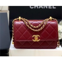 Chanel Calfskin Mini Flap Bag AP2615/AP2649 BURGUNDY 2021