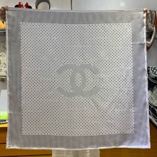 Chanel Cotton & Silk white & Black scarf AA9837 2024