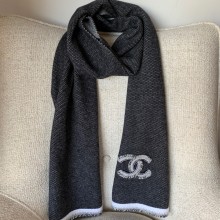 CHANEL LOGO Embroidery CASHMERE BLACK 2022