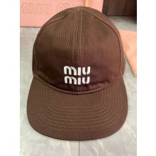 Miu Miu DENIM Baseball Cap TOBACCO 2024