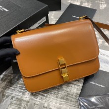 Saint Laurent Carre Satchel Bag In Smooth Leather 585060 Brown