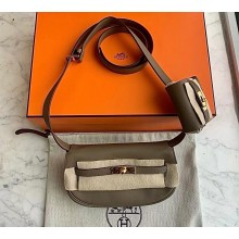 hermes  handmade kelly moove bag in swift leather etoupe(original quality)