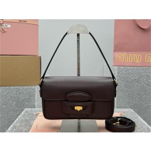 miu miu Penny leather bag 5BD270 Briarwood 2024