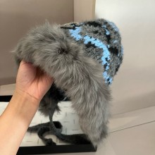 Chanel knit hat grey-2024