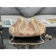 Dior Dream Bucket bag in Cannage Cotton with Bead Embroidery beige 2023