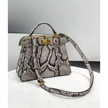 Fendi PEEKABOO ISEEU SMALL Natural python leather bag