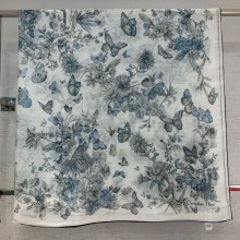 DIOR Toile de Jouy Mexico Motif SHAWL BLUE 2024