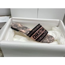 dior Hazelnut Embroidered Cotton and Toile de Jouy Motif dway Slide 2023