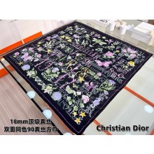 Christian Dior black Multicolor Silk Twill 1947 90 Square Scarf 2025