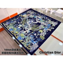 Dior navy Cabinet de la Mer 90 Square Scarf 2025