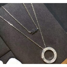 Cartier Real 18k love necklace diamond-paved White Gold