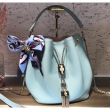 Bvlgari Serpenti Forever Bucket Bag Turquoise 2019