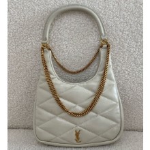 Saint Laurent  SADE hobo in lambskin white (original quality)2024