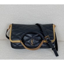Saint Laurent  Cerniera YSL Quilted Leather Top-Handle Bag black (original quality)2024