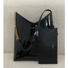 Saint Laurent black mini Rendez-Vous leather shoulder bag (original quality)2024
