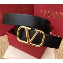 valentino 4cm vlogo belt black/red