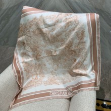 DIOR Toile de Jouy Sauvage Square Scarf pink 2022
