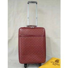 Goyard Rolling Trolley Travel Luggage Bag Red