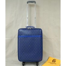 Goyard Rolling Trolley Travel Luggage Bag Blue