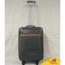 Goyard Rolling Trolley Travel Luggage Bag Brown